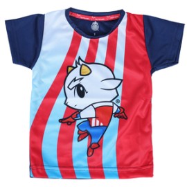 PLAYERA BEBE CHIVA NIÑO MANGAS AZULES