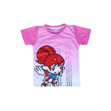 PLAYERA CHIVA NIÑA ROSA RAYAS DEGRADADAS