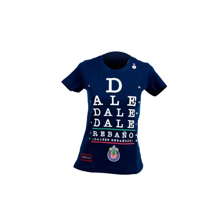 PLAYERA MUJER DALE REBAÑO AZUL