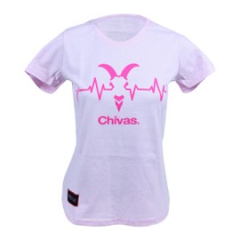 PLAYERA CHIVA RETRO ONDAS MUJER ROSA