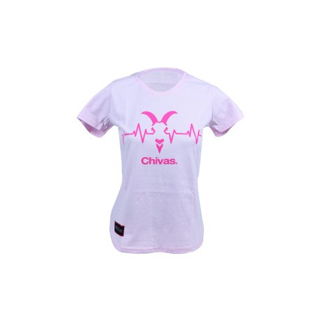 PLAYERA CHIVA RETRO ONDAS MUJER ROSA