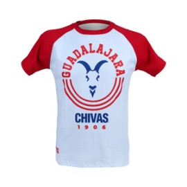 PLAYERA BLANCA MANGAS ROJAS CHIVA RETRO 1906