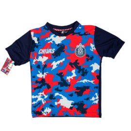 PLAYERA NIÑO CAMU MANGA AZUL ESCUDO CHIVAS