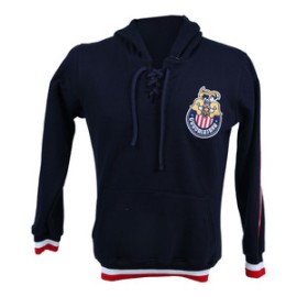 SUDADERA AZUL CARDIGAN ESCUDO RETRO CHIVAS