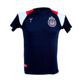 PLAYERA COMBINADA MARINO ESCUDO RETRO CHIVAS