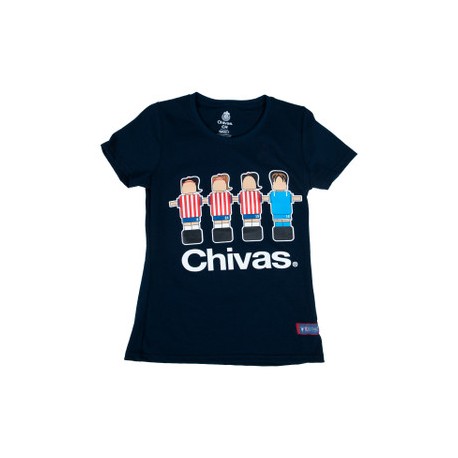 PLAYERA FUTBOLITO CHIVAS FEMENIL AZUL