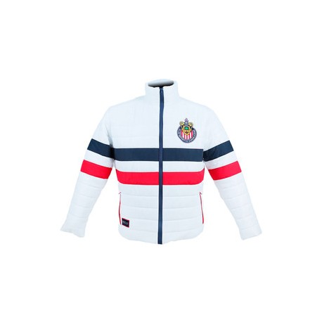 CHAMARRA BLANCA ESCUDO CHIVAS RETRO