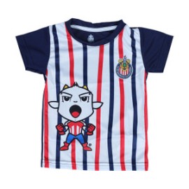 PLAYERA BEBÉS RAYAS CHIVITO NIÑO MANGA AZUL