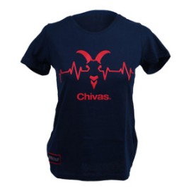 PLAYERA CHIVA RETRO ONDAS AZUL