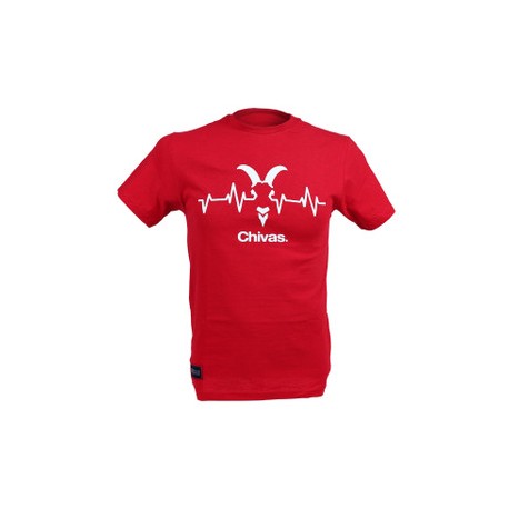 PLAYERA CHIVA RETRO ONDAS ROJA