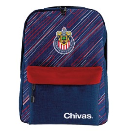 MOCHILA TEXTURA DIAGONALES ESCUDO CHIVAS