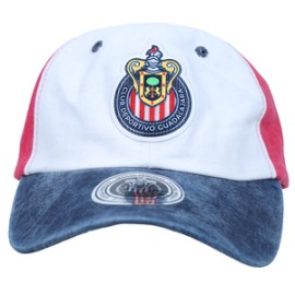 GORRA TRICOLOR DESLAVADA ESCUDO CHIVAS