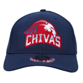 GORRA AZUL APLICACIÓN ICONO CHIVITA Y PALABRA CHIVAS