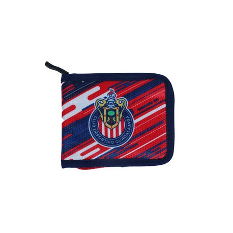 CARTERA TEXTURAS CONTORNO AZUL ESCUDO CHIVAS