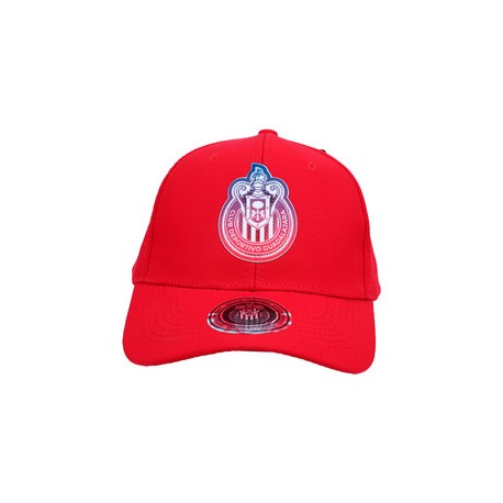 GORRA ROJA APLICACIÓN ESCUDO ESPECIAL CHIVAS