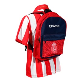 MOCHILA CHIVAS ESCUDO MONOCROMÁTICO BLANCO