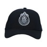 GORRA LISA NEGRA ESCUDO MONOCROMÁTICO