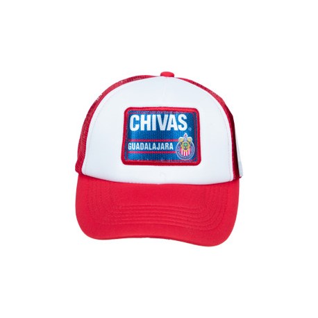 GORRA MALLA PARCHE 3D CHIVAS ROJA