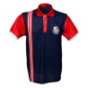 POLO AZUL CON RAYAS LATERALES Y ESCUDO CHIVAS