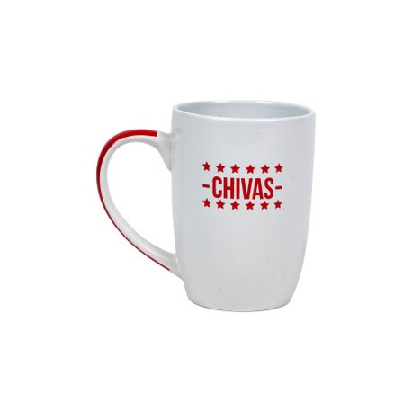 TAZA CERÁMICA ASA ROJA CHIVAS