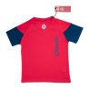 PLAYERA MESH COMBINADA ROJA Y AZUL LETRAS CHIVAS NIÑO