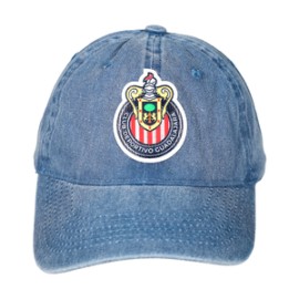 GORRA DESLAVADA AZUL M ESCUDO CHIVAS