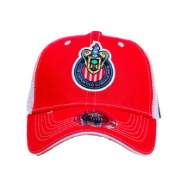 GORRA MALLA ROJO DEGRADADO ESCUDO CHIVAS