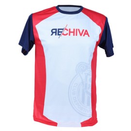 PLAYERA COMBINADA MANGAS AZULES RE CHIVA