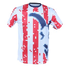 PLAYERA BLANCA RAYAS CHIVITA PIXEL